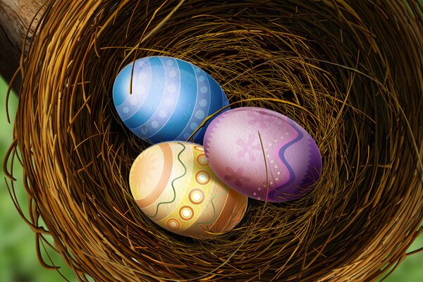 Colorful eggs are a symbol of the Easter holiday