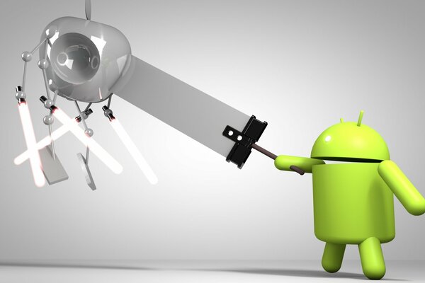 Icona Android su sfondo chiaro
