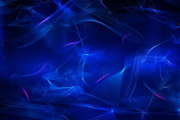 Blue neon in moving lines