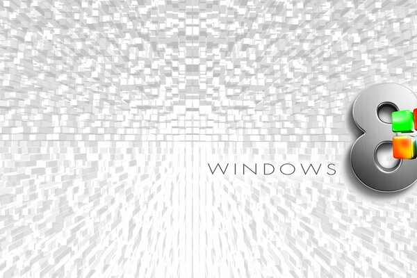 Logo du système d exploitation Windows 8 avec une case à cocher arc-en-ciel