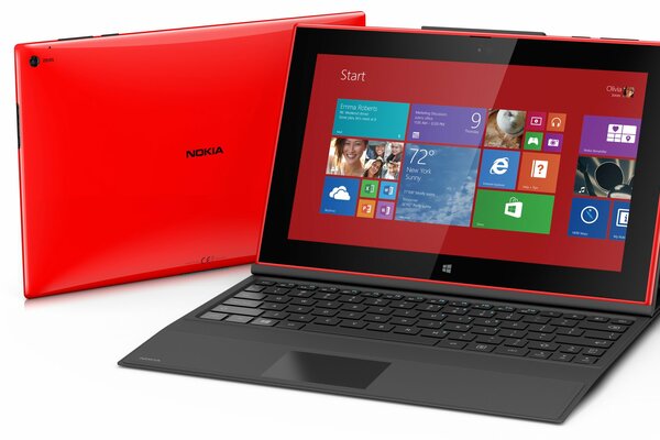 Comprimés de Nokia de rouge avec Windows