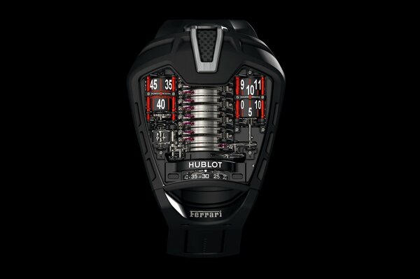 Reloj hublot negro con diseño original