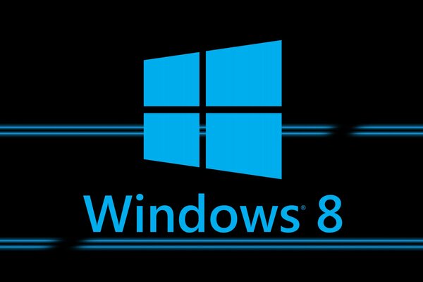 Минималистичный логотип windows 8 в голубом цвете