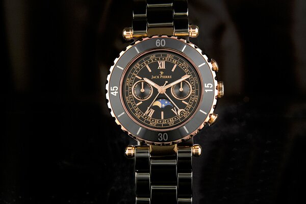 Black jack Pierre watch on a dark background