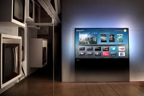 Televisores y smart tv en un interior elegante