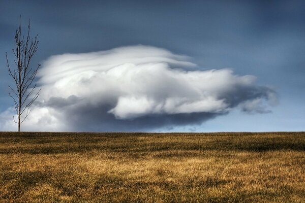 Ungewöhnliche Wolke am Himmel