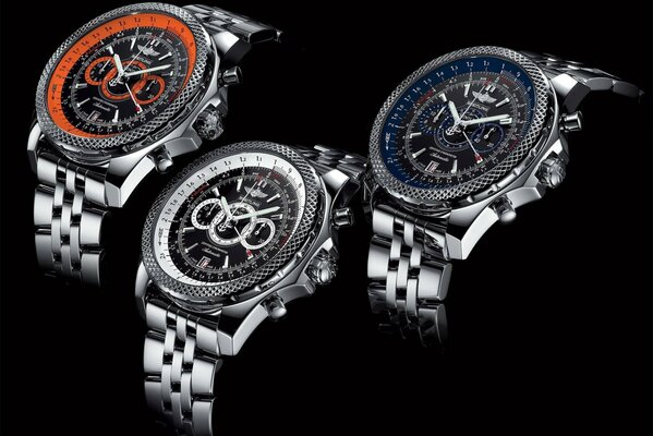 Three types of breitling sports watches are presented