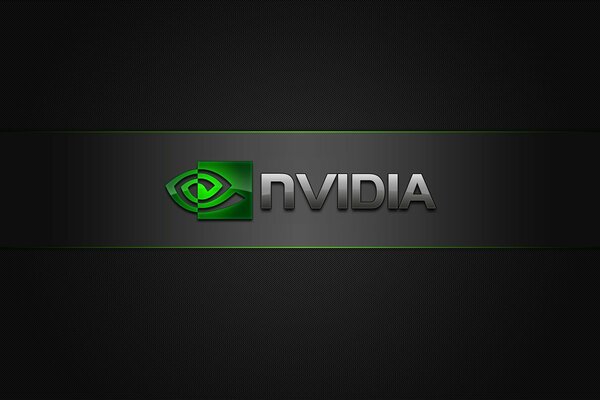 Logotipo de NVIDIA sobre fondo negro