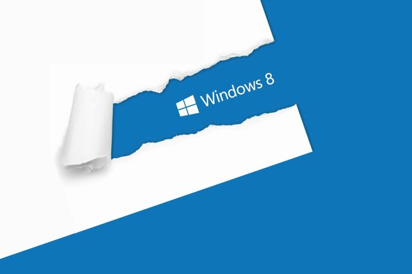 The original windows 8 logo on a blue background