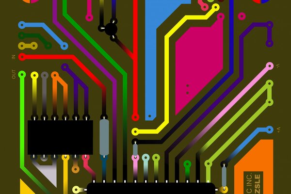 Motherboard with microchips for electronic devices