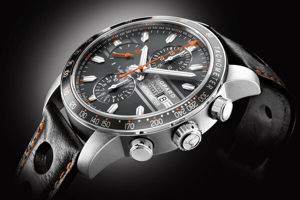 Chopard silver Monaco watch