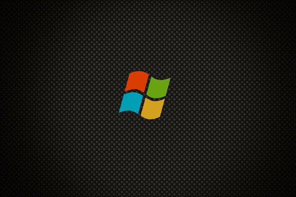 Icona di Microsoft Windows su sfondo scuro