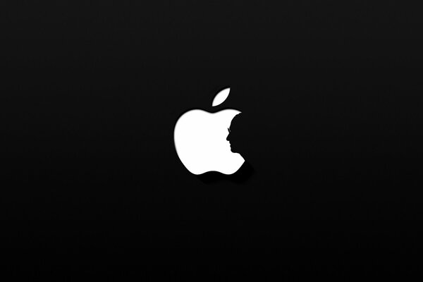 Logotipo de Apple sobre fondo negro