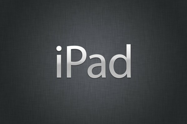 IPad металлические буквы на сером фоне