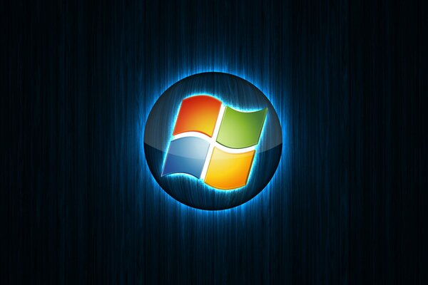 Windows operating system logo in the Matrix style 
