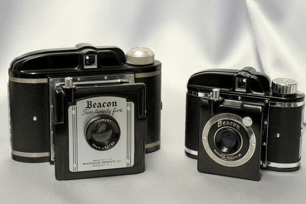 Beacon 225 cameras old black case