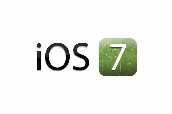 Logotipo del sistema operativo iOS. Número 7 sobre fondo verde