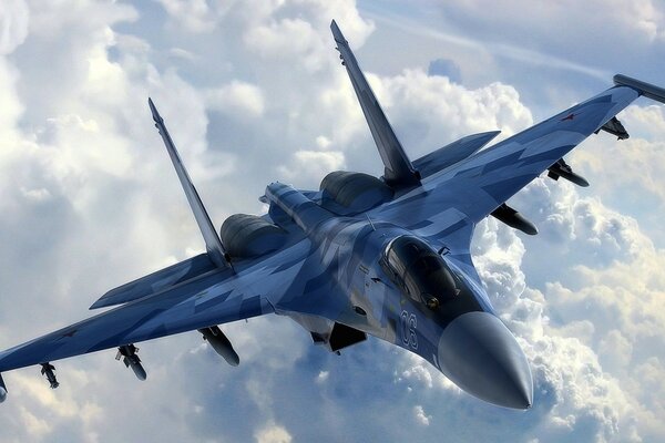 Avión su-35 súper maniobrable multipropósito