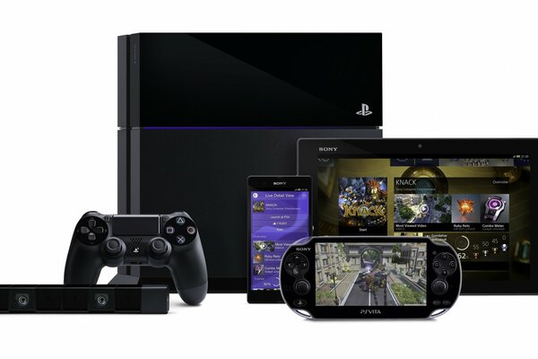 Consoles, smartphone and tablet from sony
