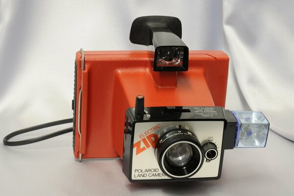 Polaroid camera with plastic case