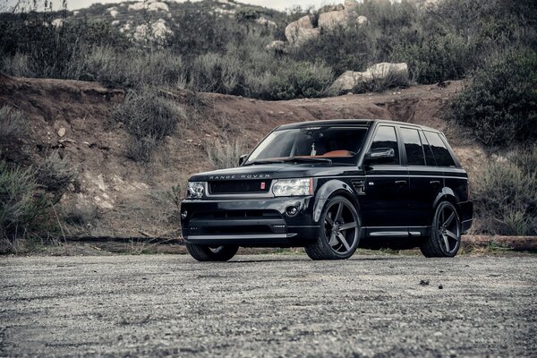 Paysage mexicain et canton Jeep noire