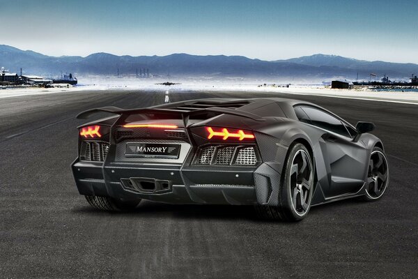 Racing Lamborghini , metallic grey