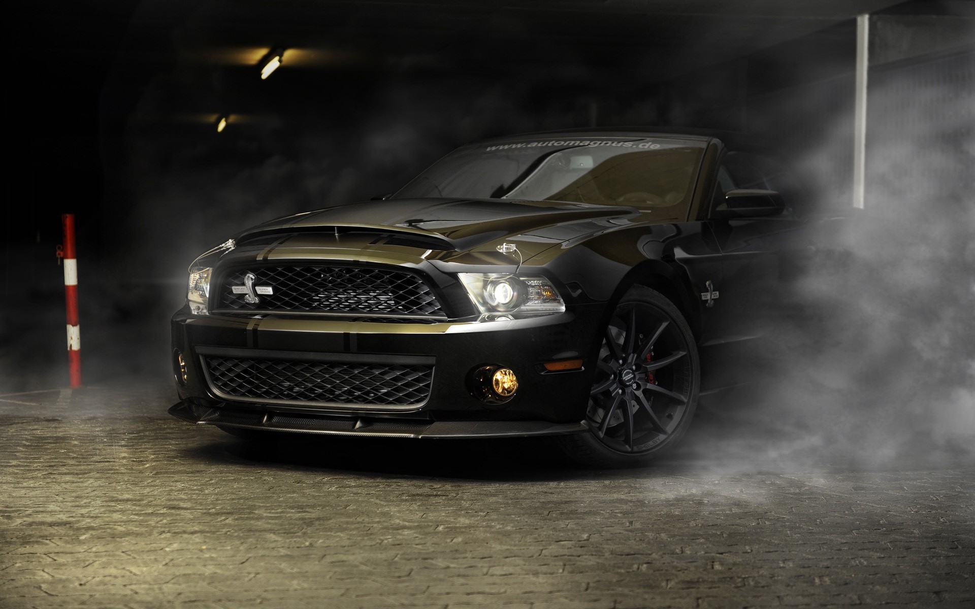 ford mustang rayures gt500 noir fumée voiture de sport auto shelby