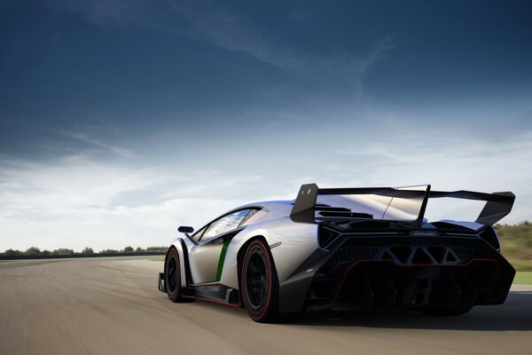 Beautiful Veneno Lamborghini with spoiler