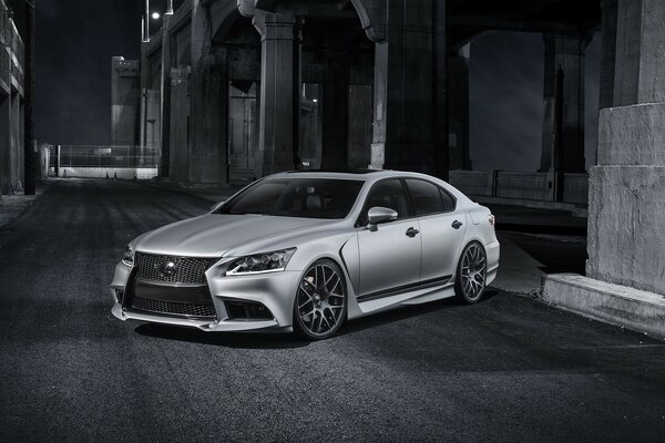 Sports Lexus in a dark alley