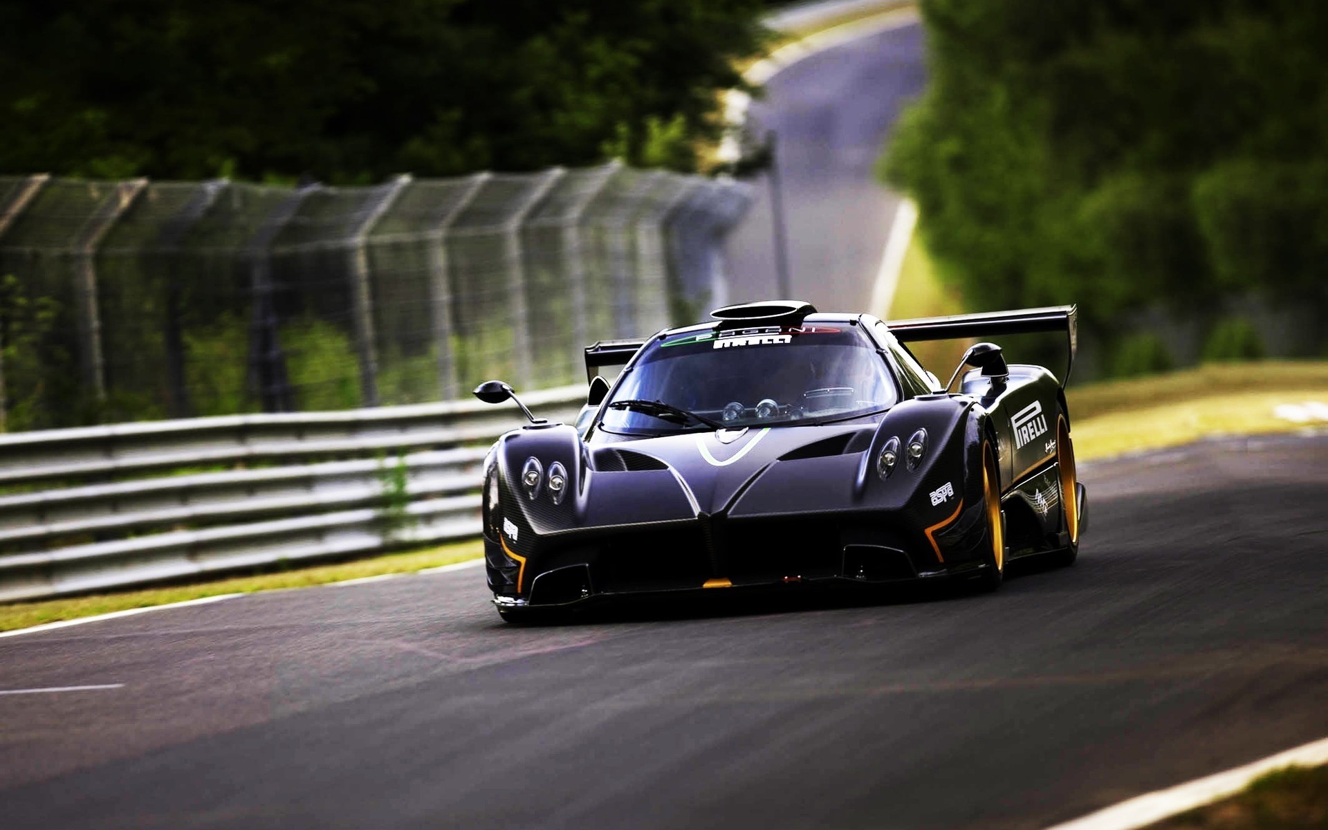 vehicles pagani zonda grey road