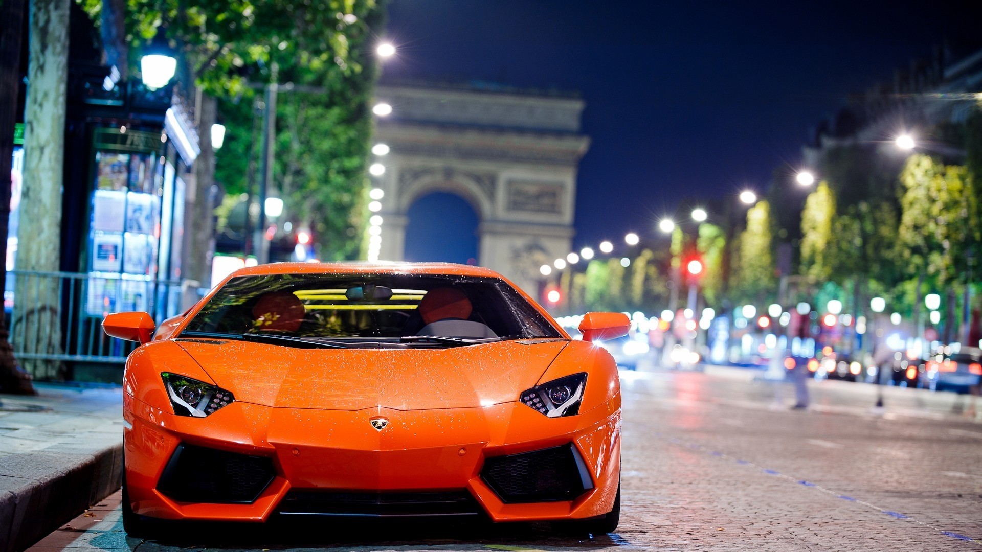 nuit lamborghini aventador