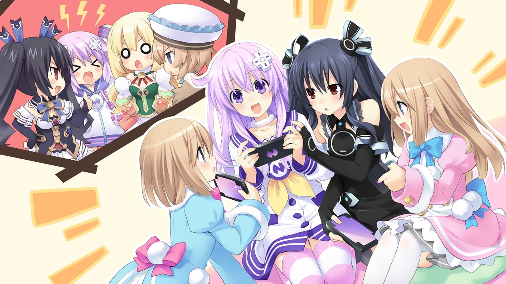 nepgear neptun widder noir yuni hyperdimension neptunia mk2