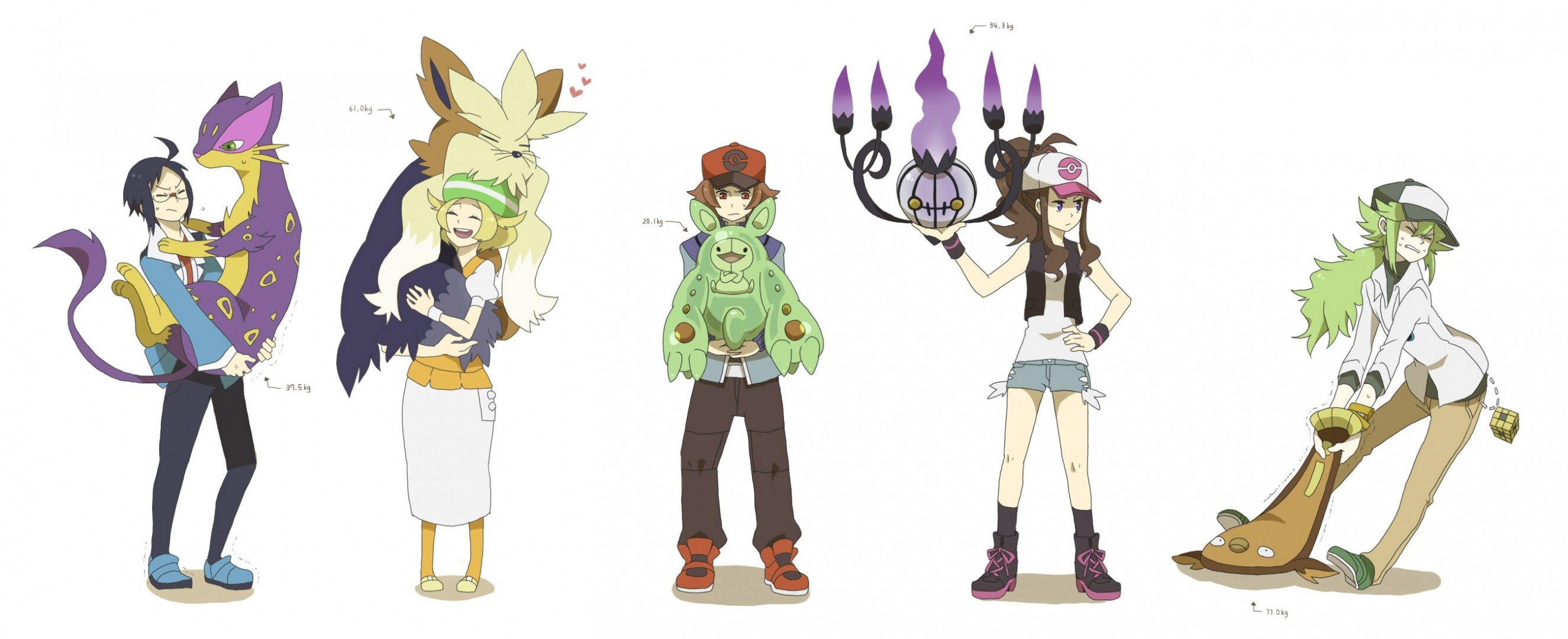 touko pokemon cheren stunfisk stoutland liepard toyah chandelure reuniclu