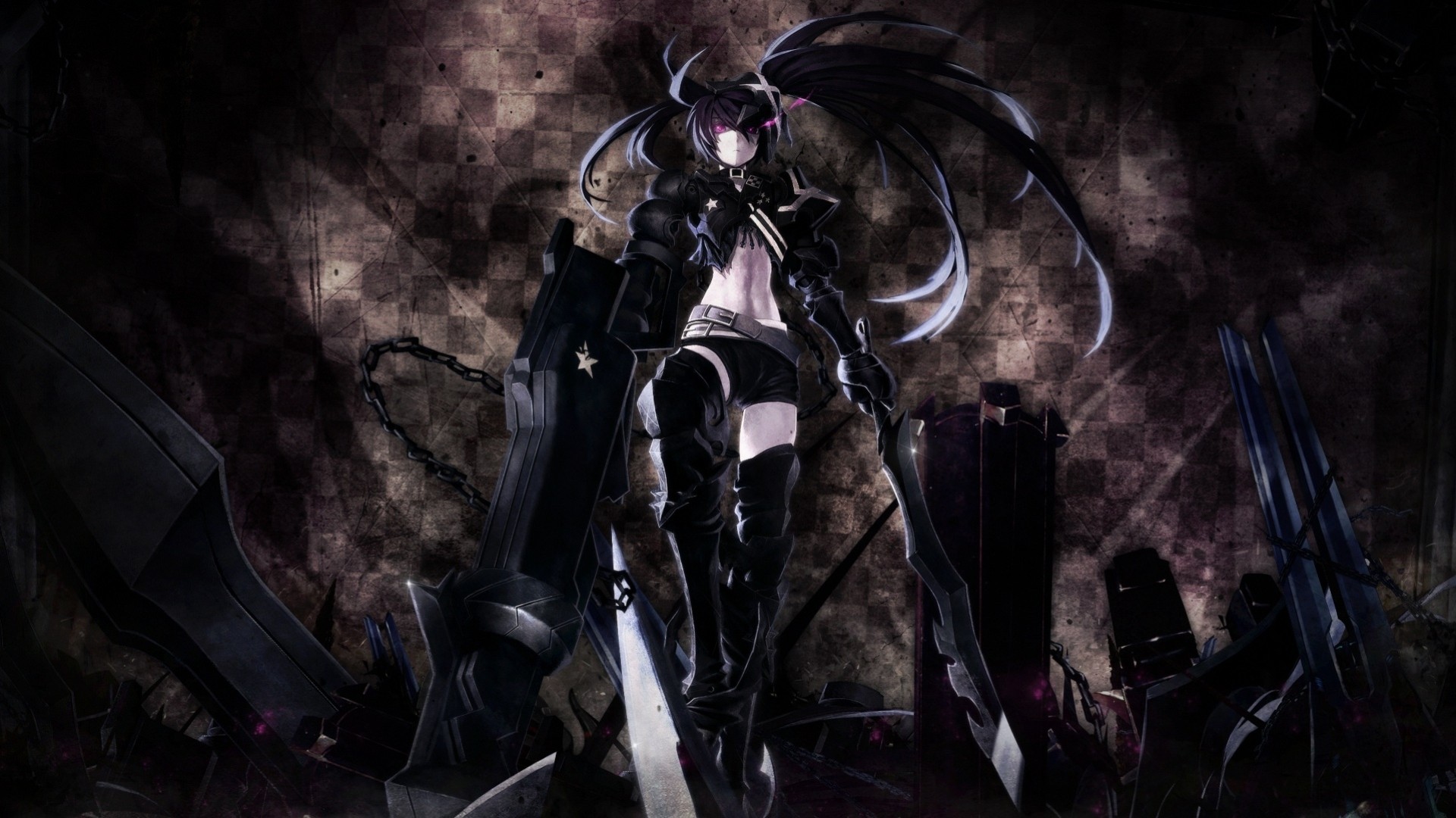 uma black rock shooter sombre-