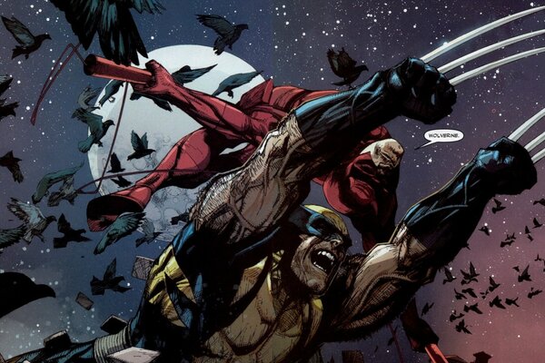 Marvel. Héros de bandes dessinées. Wolverine
