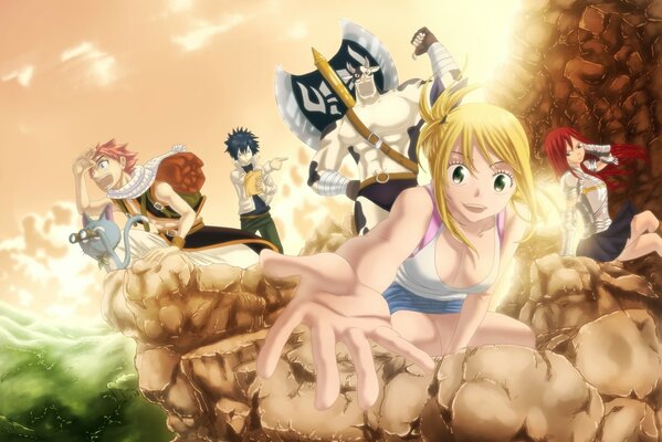 Anime Natsu dragneel y Lucy heartfilia