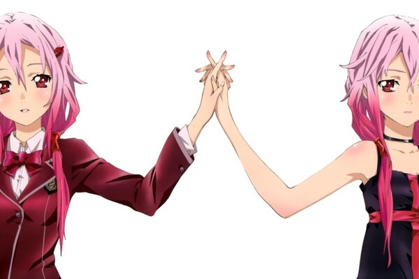 Two girls holding each other s hands