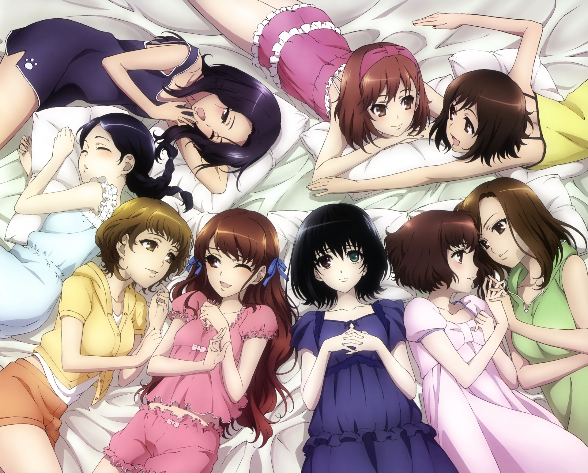 grupo dormir kazami tomohiko akazawa izumi misaki mei pijamas