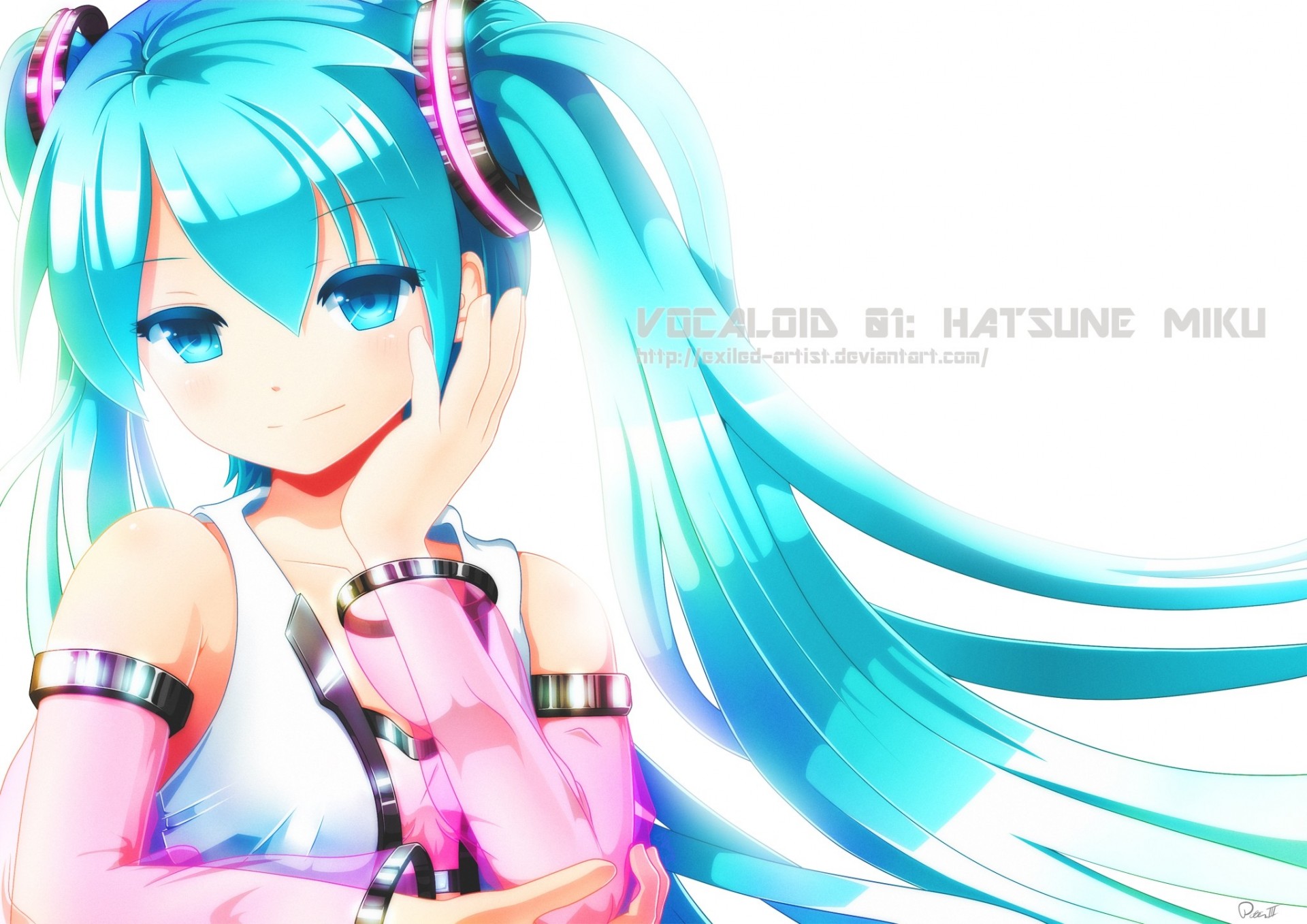 bianco hatsune miku twintail