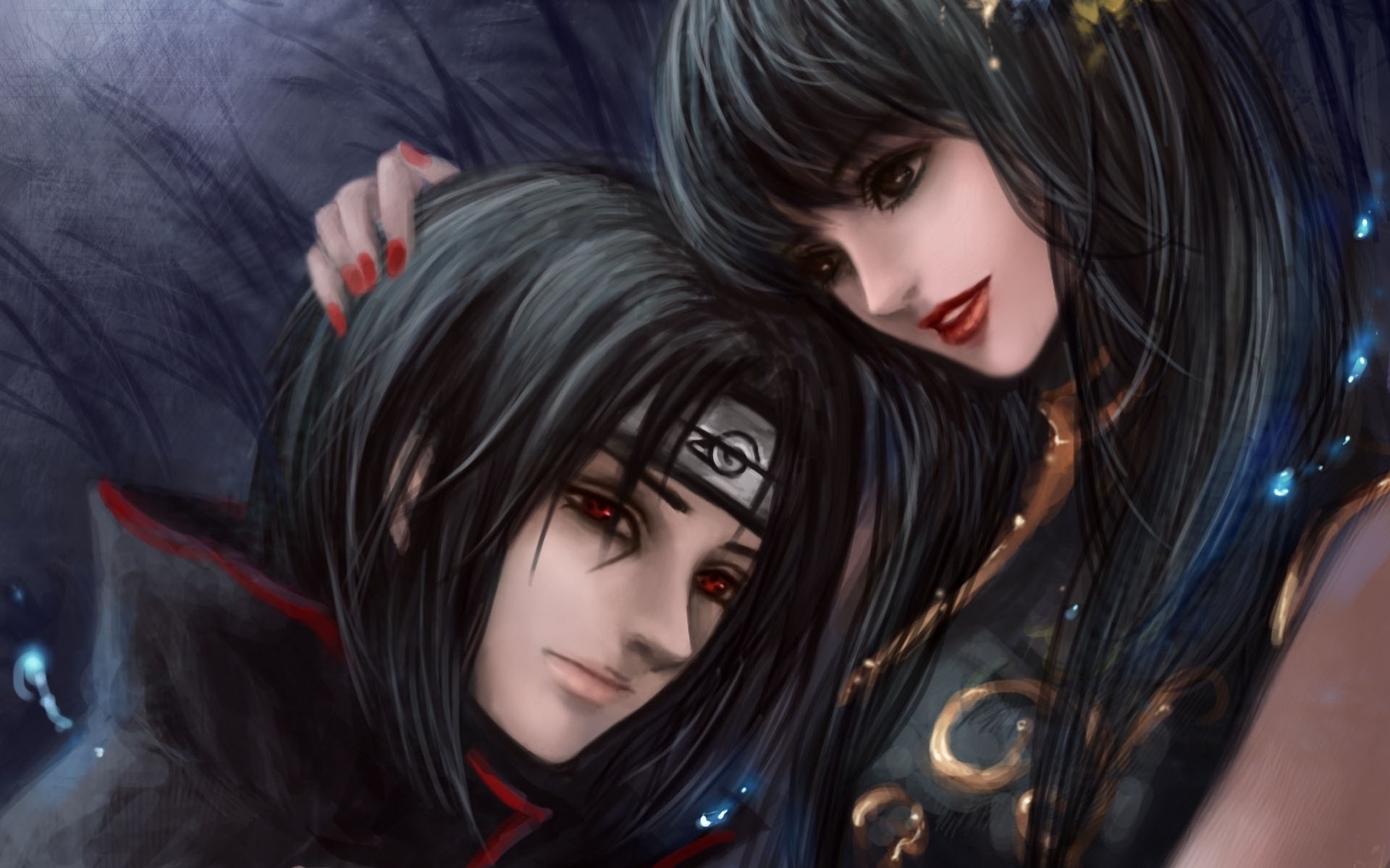 art rikamello girl naruto yuki the pair itachi uchiha man