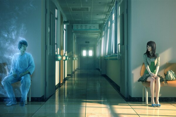 Una chica en el hospital. El fantasma del chico