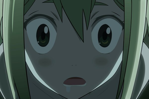 Gesicht des anime-Mädchens Nahaufnahme