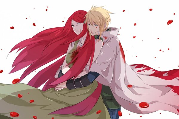 Pareja de anime enamorada novio y novia