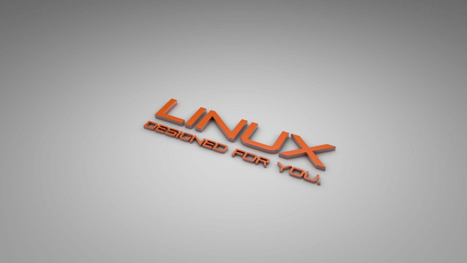 linux linux gray orange lettering