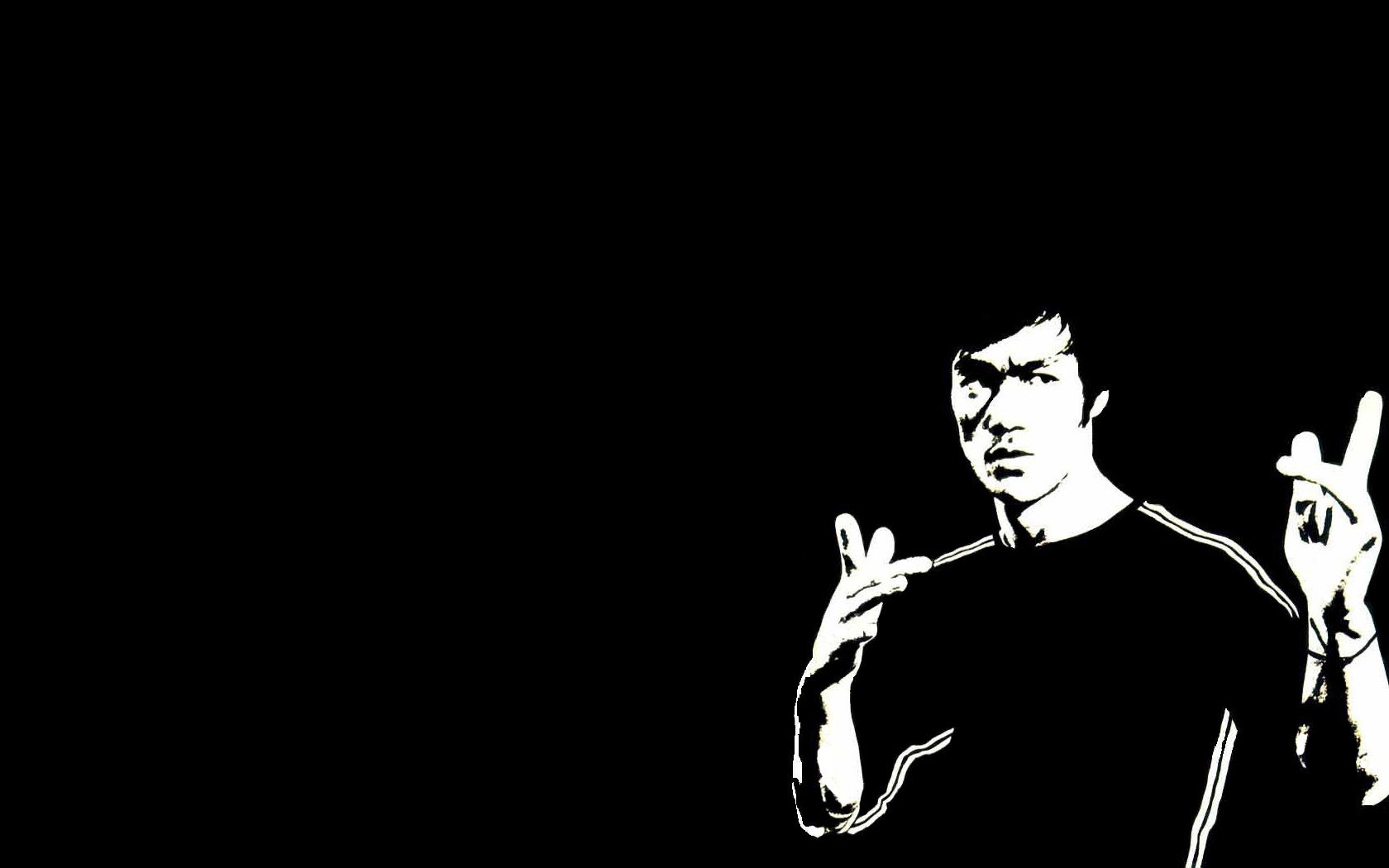 luchador bruce lee minimalismo foto actores de cine mirada simplicidad estilo ojos cara blanco negro