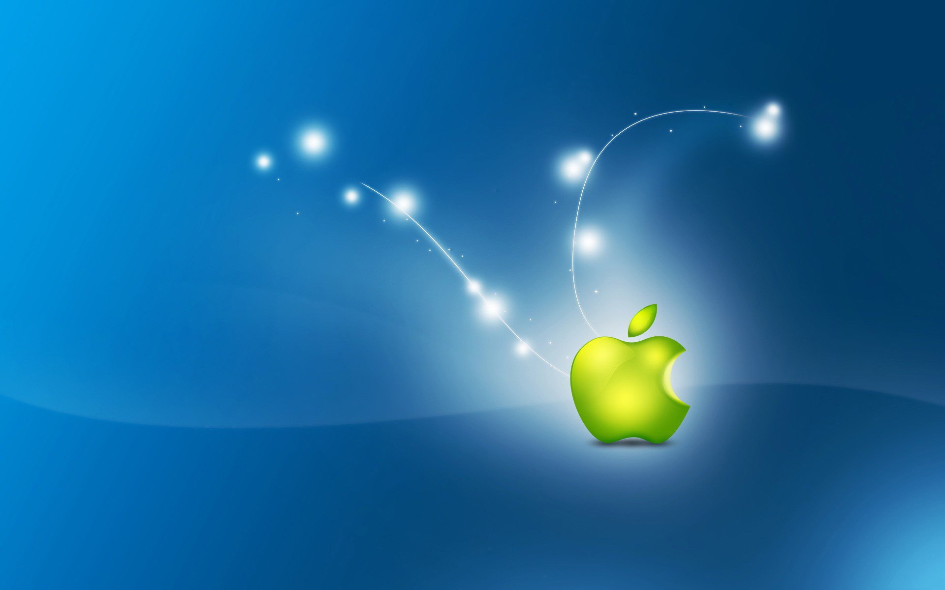 apple background green spark