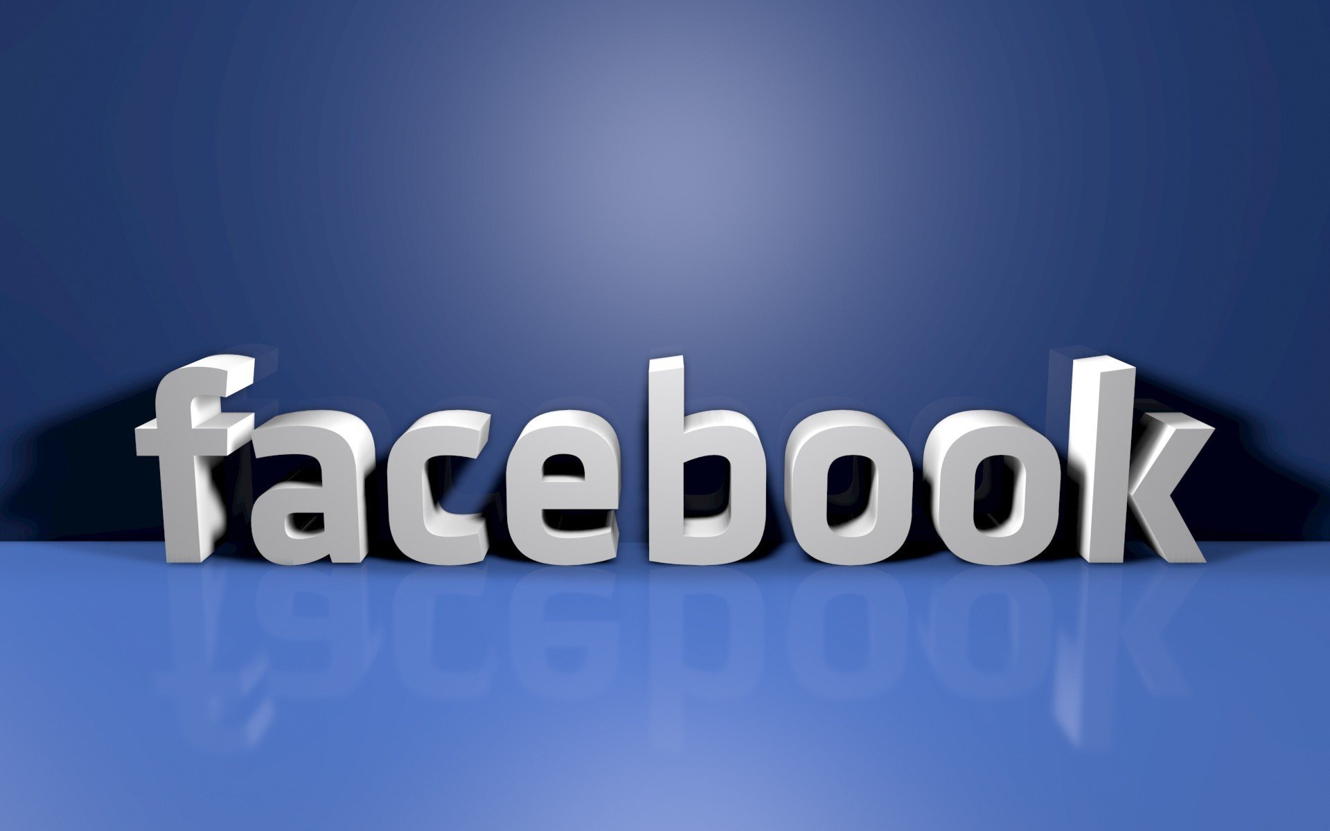 facebook 3d blu bianco