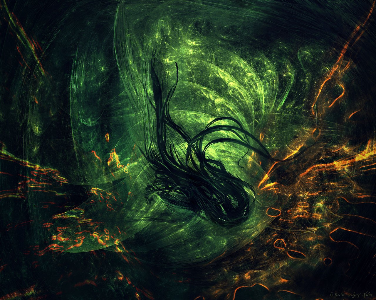 green black abstract