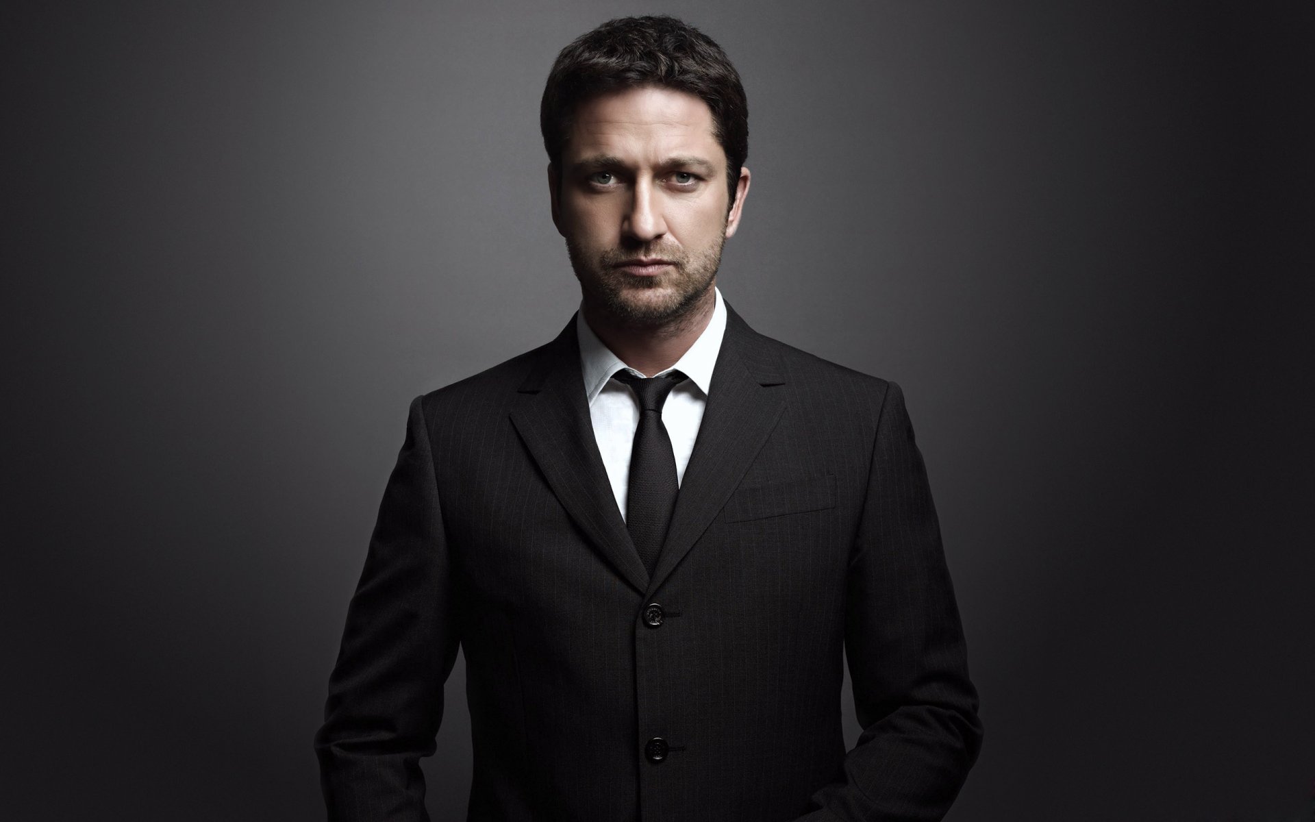 butler male black suit portrait look handsome tie bristles unshaven sexy eyes face