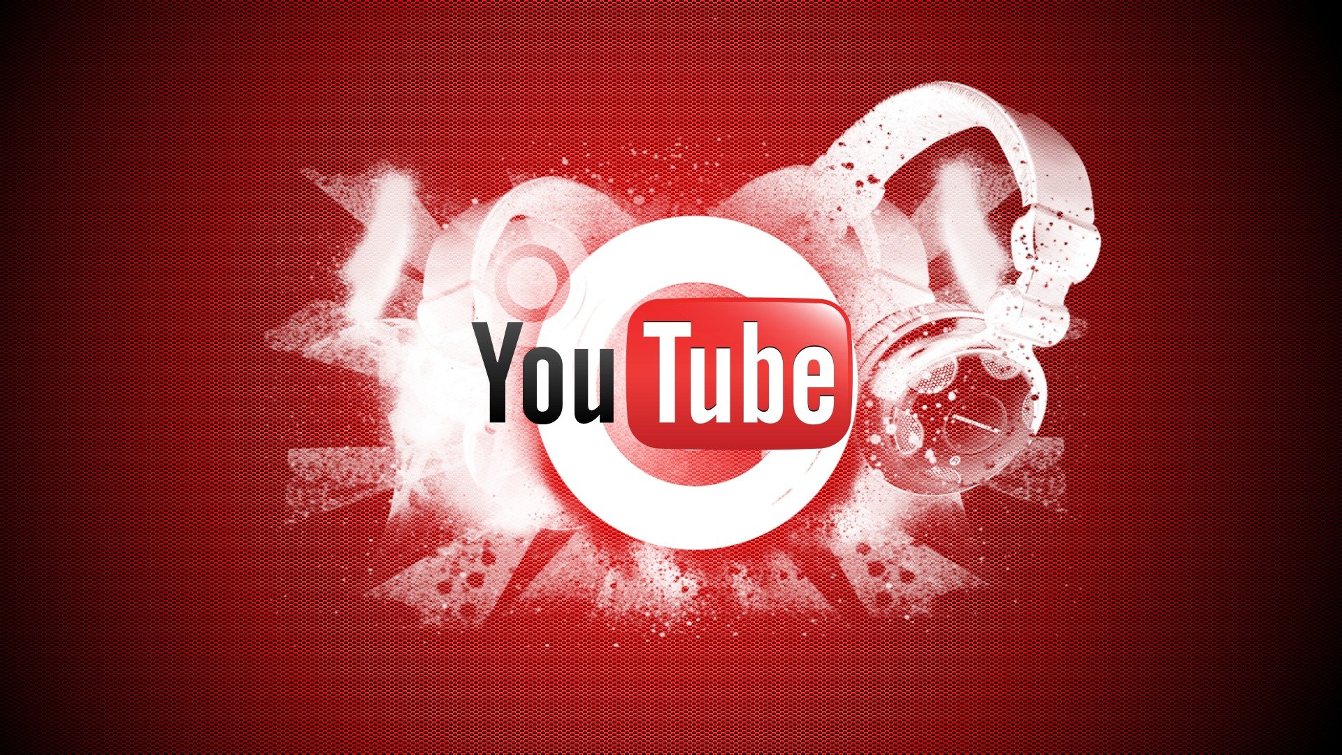 youtube headphones background red cell